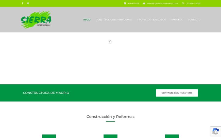 Screenshot of construccionessierra.com