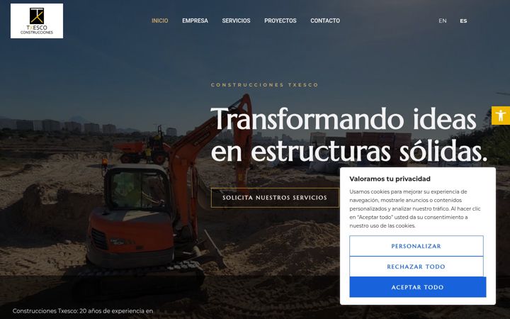 Screenshot of construccionestxesco.com