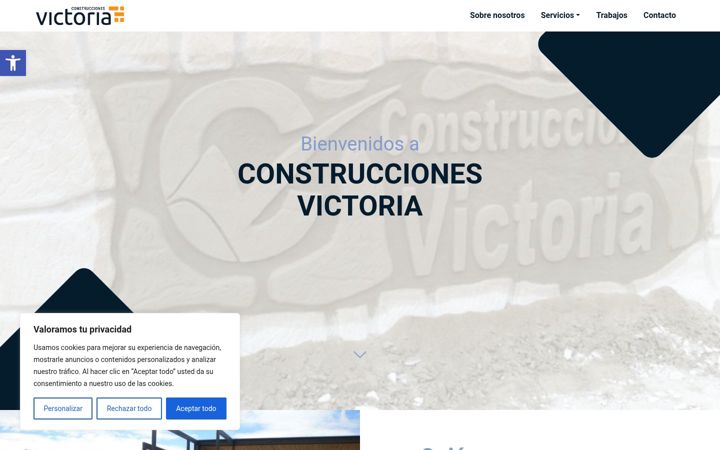 Screenshot ta' construccionesvictoria.es