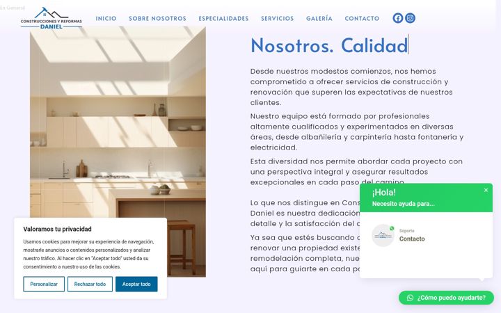 Screenshot of construccionesyreformasdaniel.com