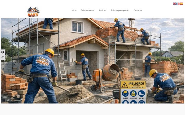 Screenshot of construccionesyreformasharti.com
