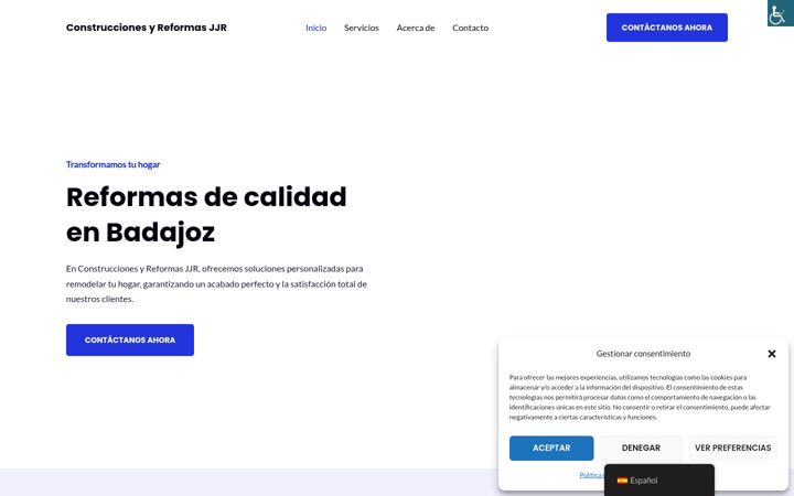 Screenshot of construccionesyreformasjjr.com