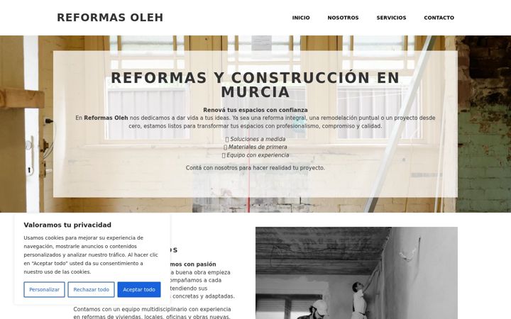 Screenshot ta' construccionreformas-oleh.es