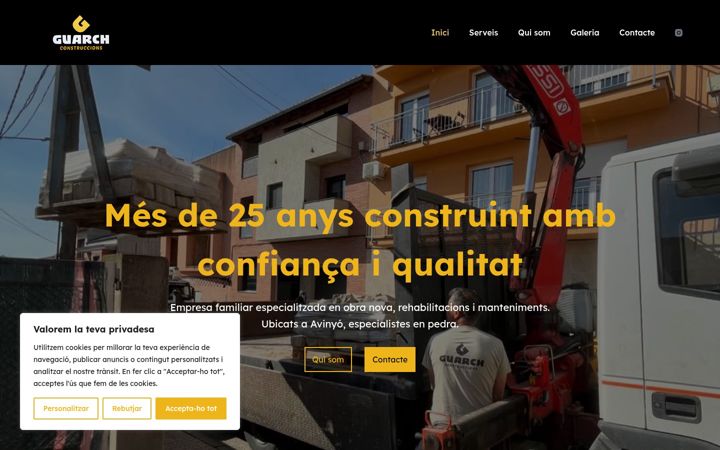 Screenshot of construccionsguarch.com