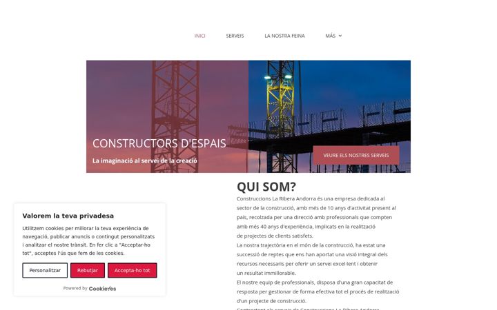 Screenshot of construccionslariberaandorra.com