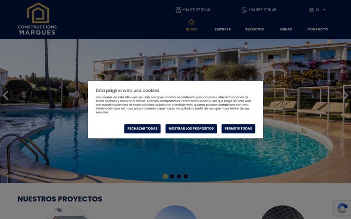 Screenshot of construccionsmarques.com