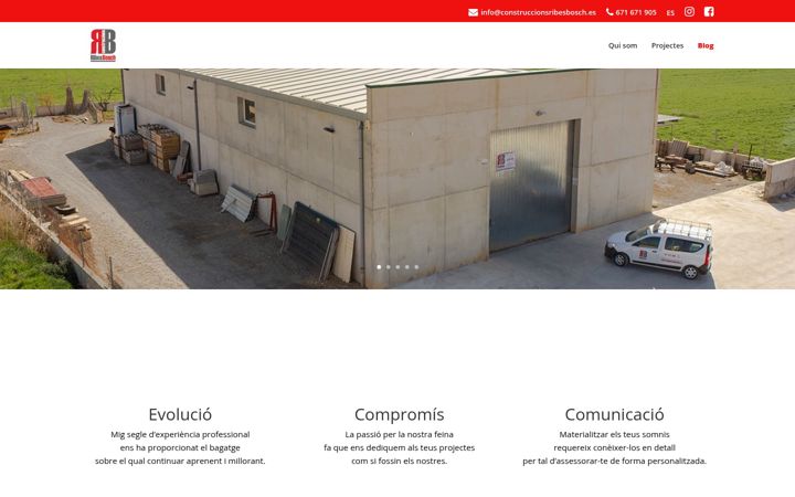 Screenshot ta' construccionsribesbosch.es