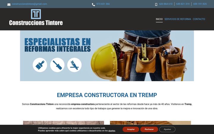 Screenshot of construccionstintore.es
