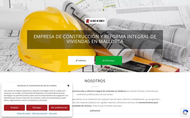 Screenshot of construccionyreformasenmallorca.com