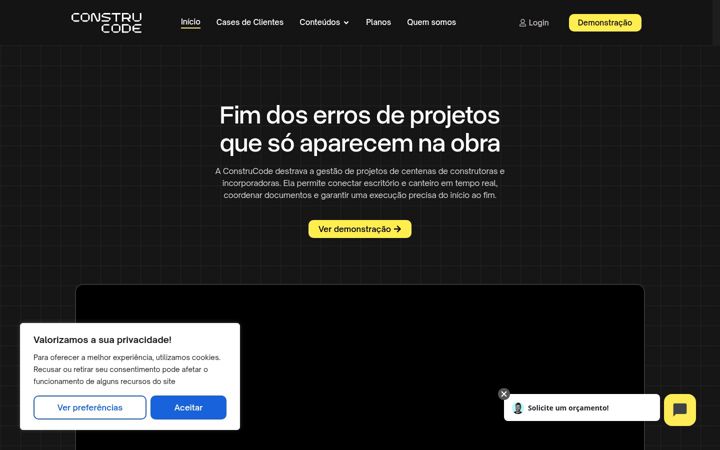 Captură de ecran a construcode.com.br