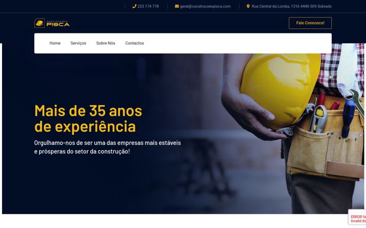 Screenshot of construcoespisca.pt