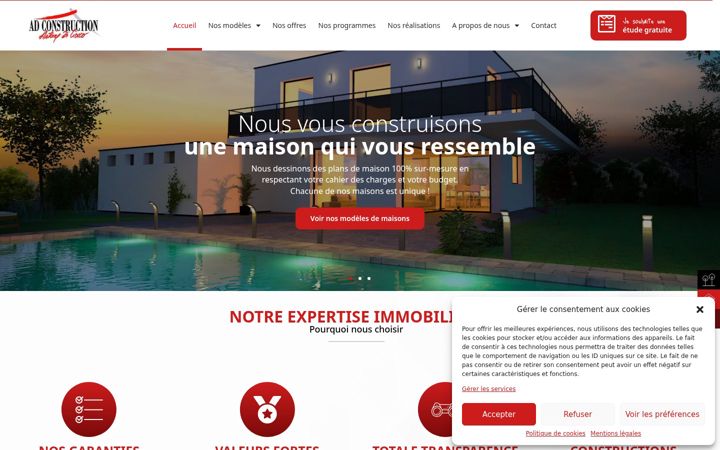 Screenshot of constructeur-maison-ain.com