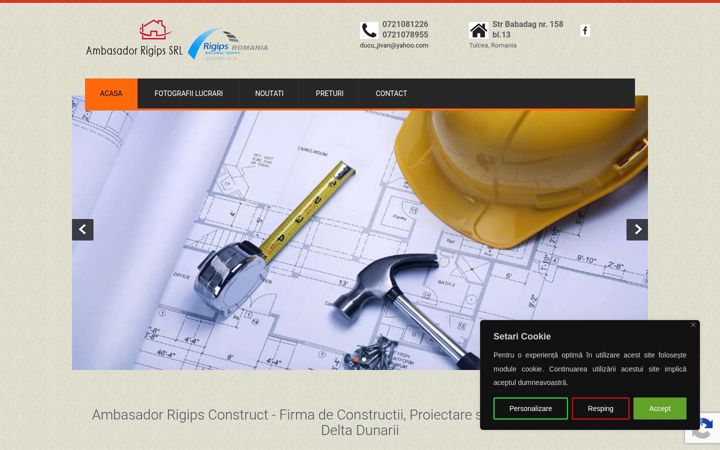 Screenshot of constructii-tulcea.ro