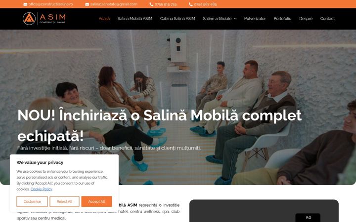 Екранна снимка на constructiisaline.ro