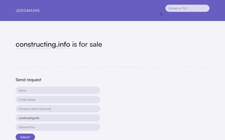 Screenshot of constructing.info