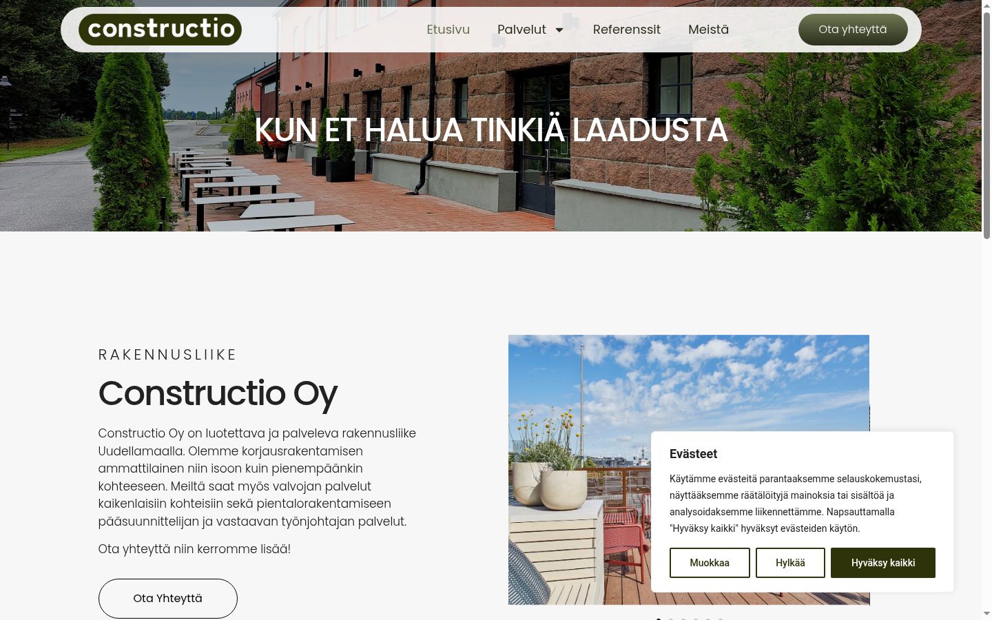 Screenshot del banner di consenso mostrato prima di qualsiasi interazione