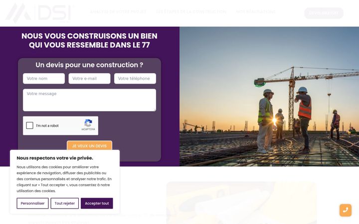 Screenshot of construction-77.fr