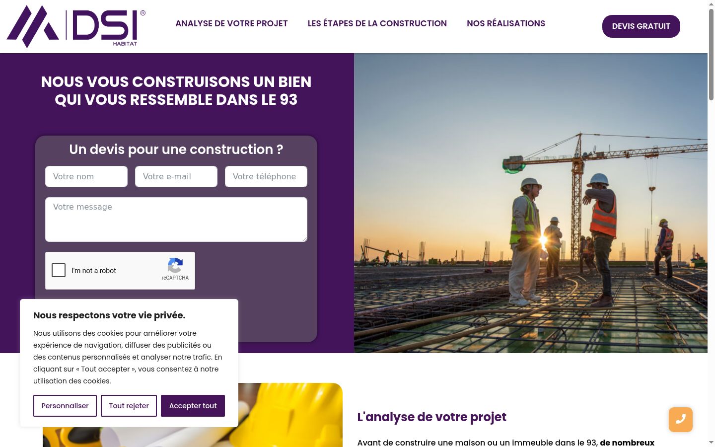 Screenshot des Einwilligungsbanners vor jeglicher Interaktion