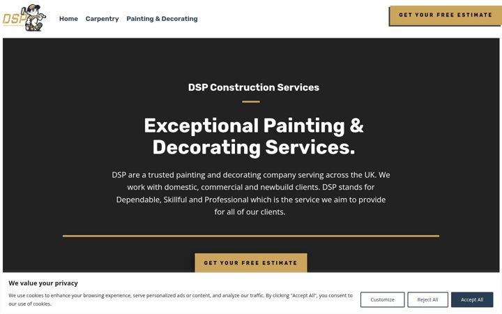 Screenshot of construction-dsp.com