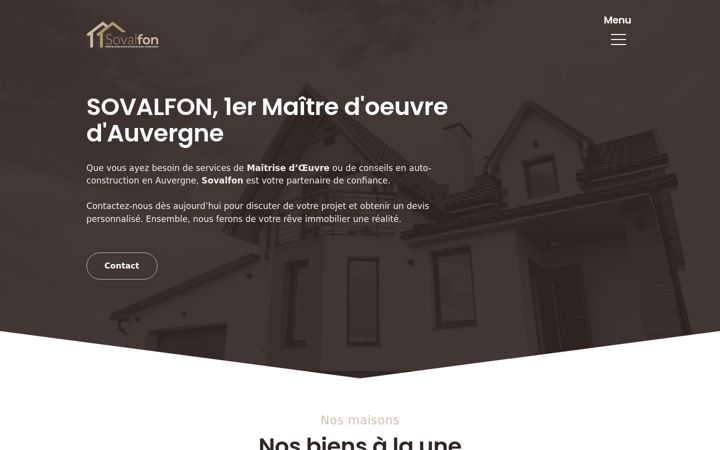 Screenshot of construction-sovalfon.fr