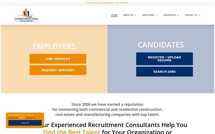 Screenshot of construction-worldwide.com