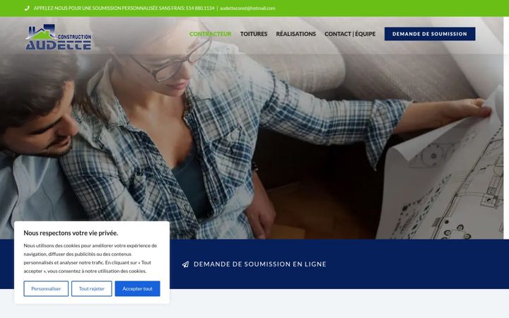 Screenshot von constructionaudette.ca