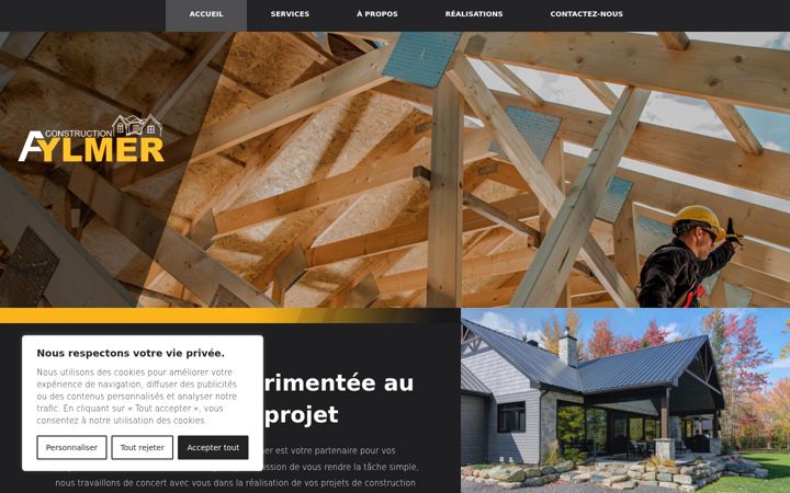 Screenshot of constructionaylmer.com