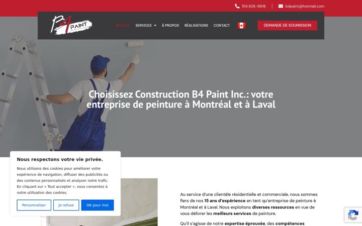 Screenshot von constructionb4paint.ca
