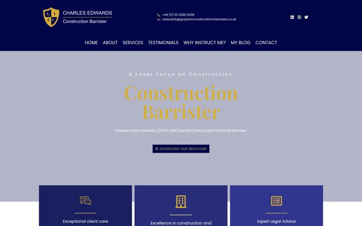 Screenshot of constructionbarrister.co.uk