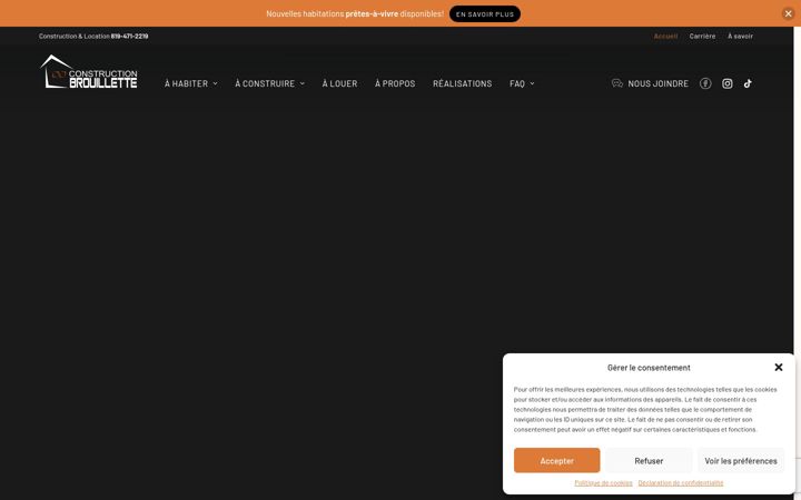 Screenshot of constructionbrouillette.com