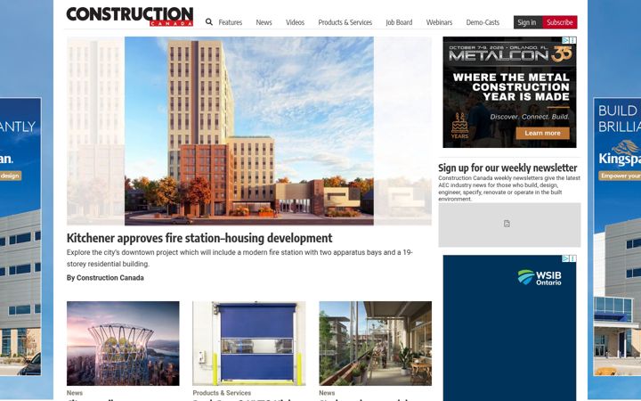 Screenshot of constructioncanada.net
