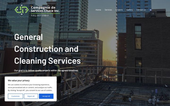Screenshot of constructionchace.com