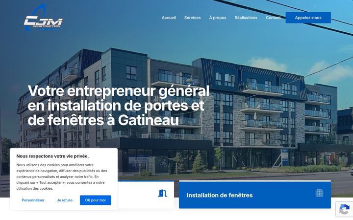 Screenshot von constructioncjm.ca