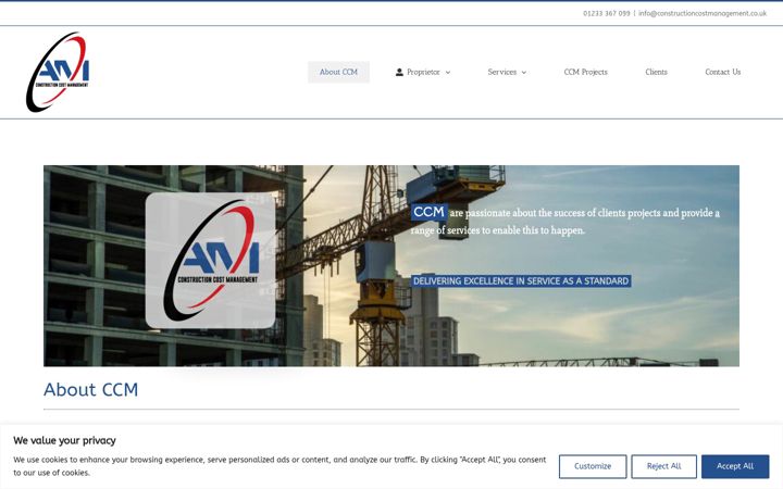 Snímek obrazovky constructioncostmanagement.co.uk