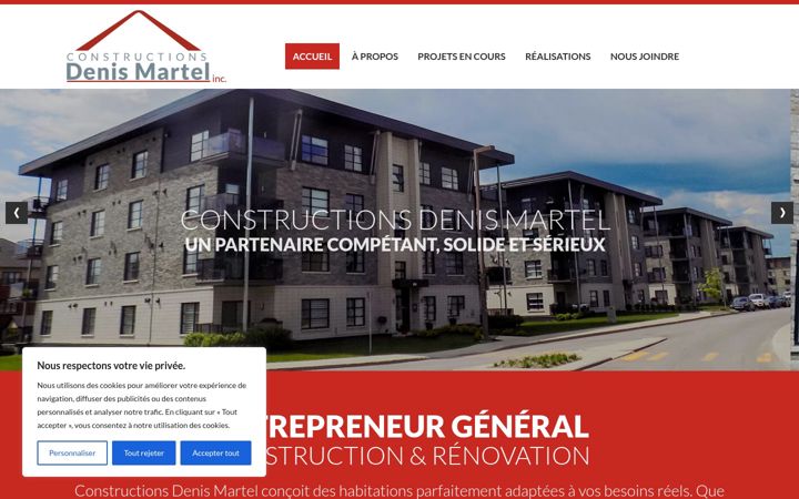 Screenshot of constructiondenismartel.com