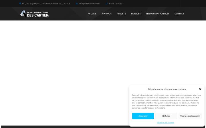 Screenshot von constructiondescartier.ca