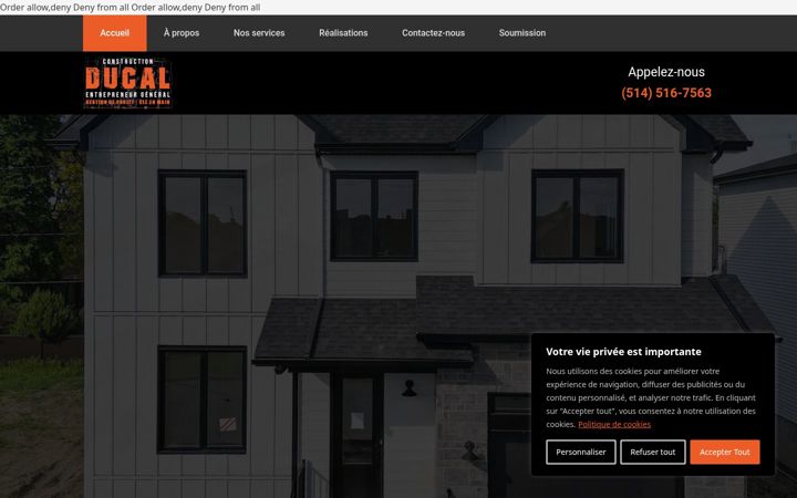 Screenshot of constructionducal.com