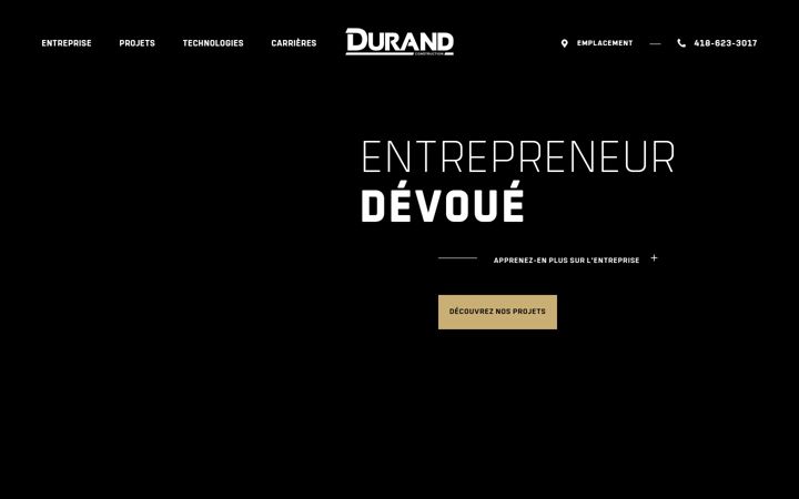 Screenshot of constructiondurand.com