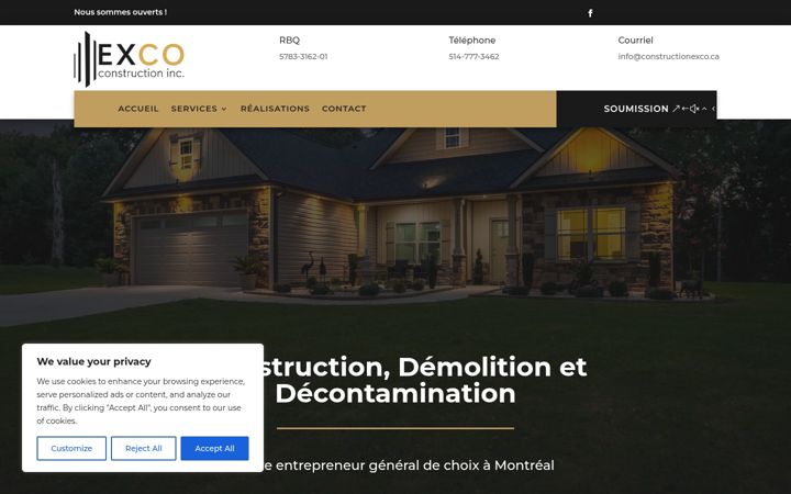 Screenshot von constructionexco.ca