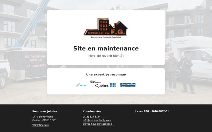 Screenshot of constructionfg.com