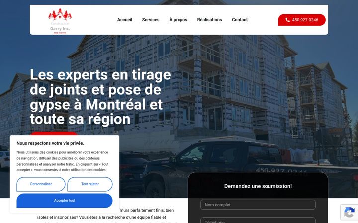 Screenshot von constructiongarryinc.ca