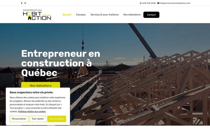 Screenshot of constructionhabitaction.com