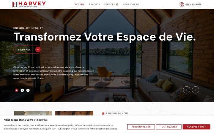 Screenshot von constructionharvey.ca