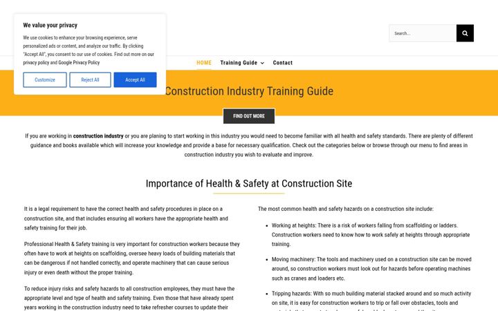 Screenshot of constructionindustrytraining.co.uk