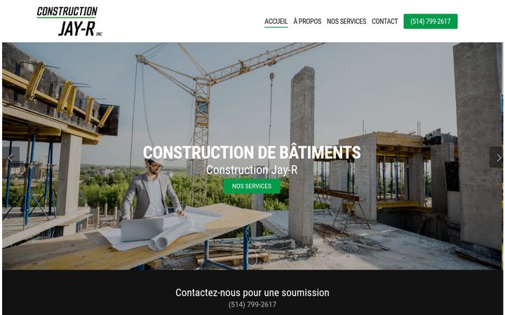 Screenshot of constructionjayr.com