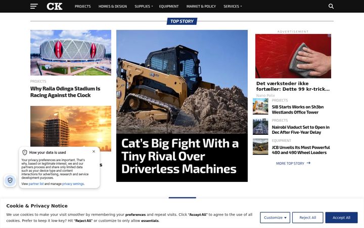 Screenshot of constructionkenya.com