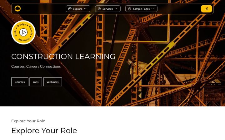 Screenshot of constructionlearning.org