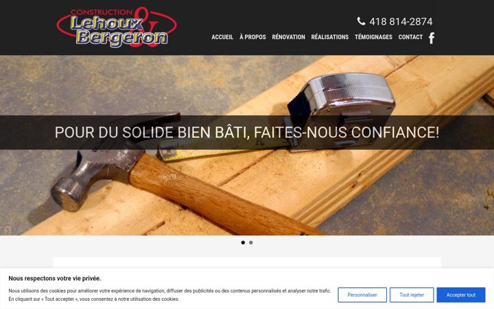Screenshot von constructionlehouxetbergeron.ca
