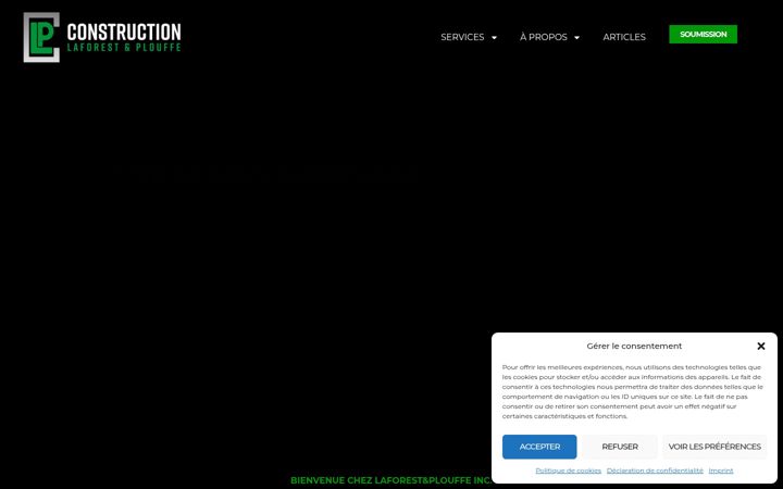 Screenshot von constructionlp.ca