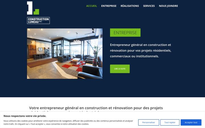 Screenshot of constructionluneau.com